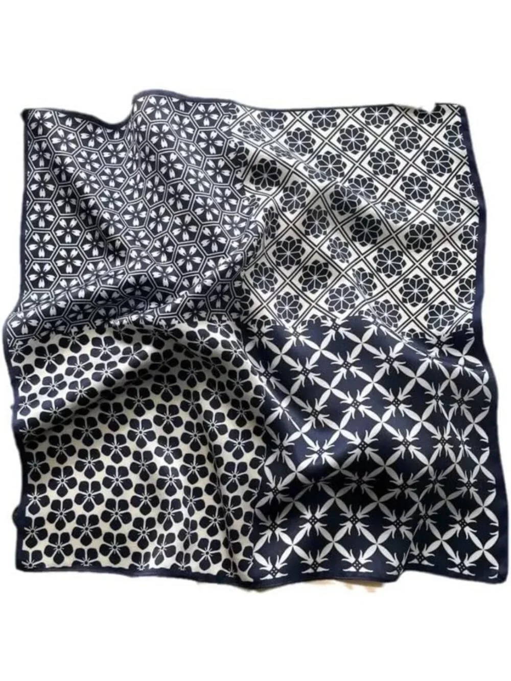 Luxurious 100% Silk Square Scarf - 25.6